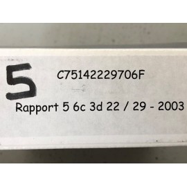 Rapport de 5ème - 22x29 - 3° - ST75/16 Saxo S1600