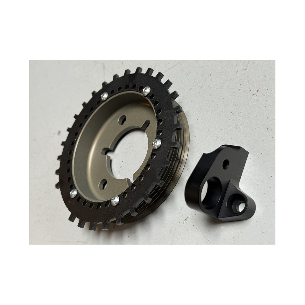 Poulie de vilebrequin alu avec cible PMH TU5 + support capteur